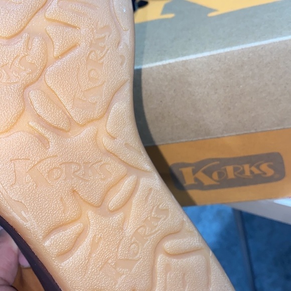 Korks Marley Sandals New in box wedge platform tan faux leather size 9 - Picture 4 of 5